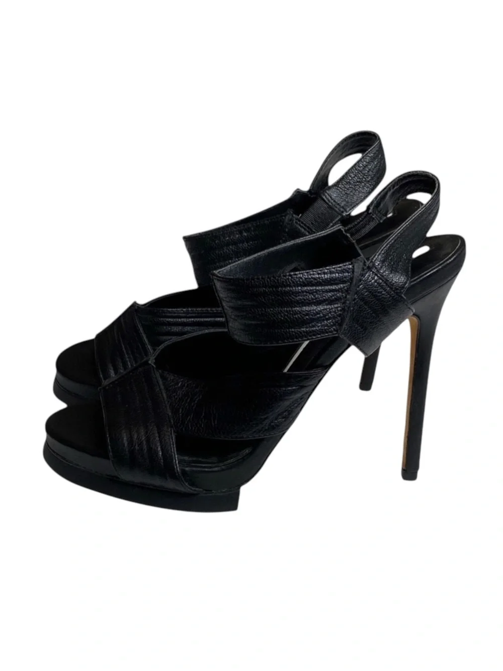 new Camilla Skovgaard  Ankle Strap Stiletto Platform Sandal Heel  Black 38.5 8